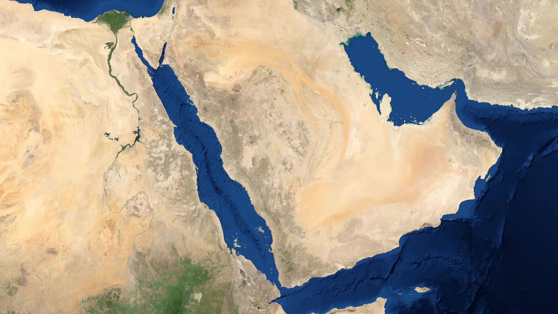 The opening satellite view of Saudi Arabia